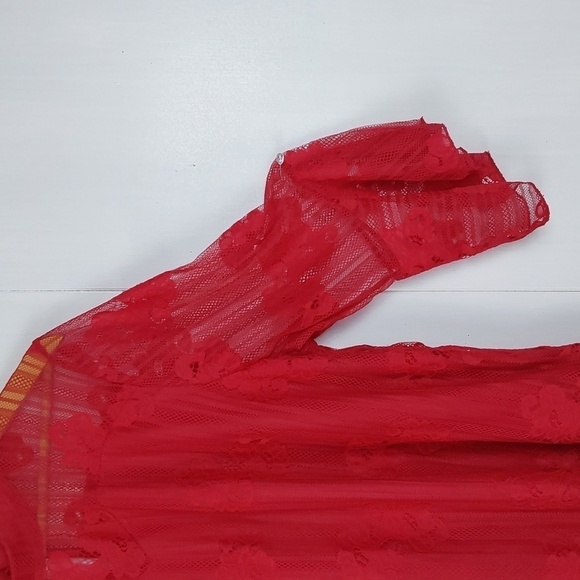 Shannon Ford New York Red Lace Elegant Dress Top Holidays  Sz.2X - Picture 5 of 11